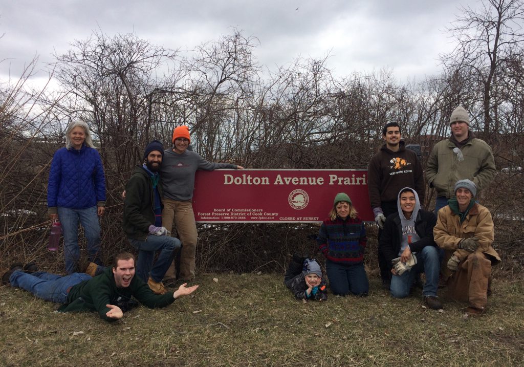 The Dolton Prairie sign gets its first glamour shot with volunteers